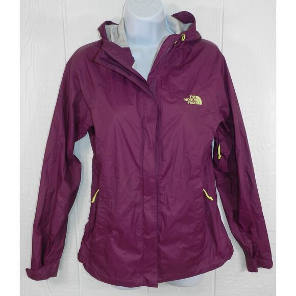 Women's North Face Petite Hooded Rain Jacket Size S Purple - Picture 1 of 12